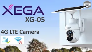 Xega XG-05 Camera 4G LTE Solar Surveillance Camera with Sim Card - Ubox App - Android & iOS