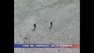 Scivola nel crepaccio, paura per alpinista