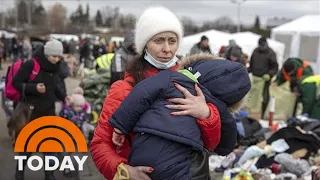 Refugees In Ukraine Flee Amid Humanitarian Crisis