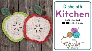 Left Hand: Crochet Apple Dishcloth Pattern | The Crochet Crowd