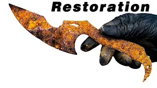 restoration rusty Jungle small knife / restoration diy