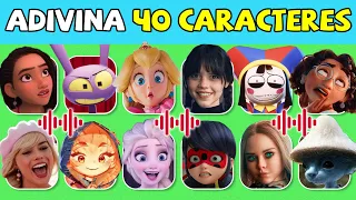 Adivina 40 personajes por CANCIONES | ¿Quién CANTA 🍄✨💎 The Amazing Digital Circus, Merlina, Ladybug