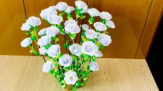 Kudos to Handcrafting: Making White Rose Flower