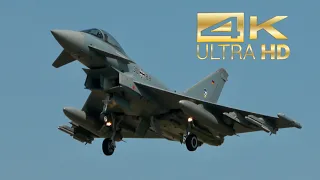 (4K) 4 Eurofighter Typhoon Luftwaffe German Air Force arrival at Neuburg an der Donau Airbase ETSN