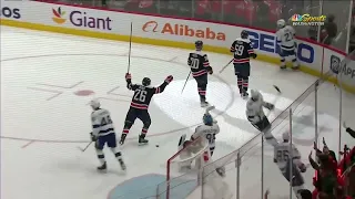 Aliaksei Protas scores vs Lightning and Vasilevskiy on a rebound (11 nov 2022)