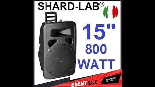 CASSA AMPLIFICATA ATTIVA 800W FULL-RANGE WOOFER 15" MONITOR PRO modello SHARD-LAB® ART. COLOSIMI15