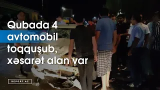 Qubada 4 avtomobil toqquşub, xəsarət alan var