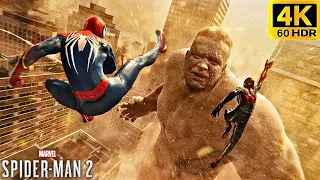 Spiderman y Miles VS Sandman Español Latino 4k 60fps +RTX Ultra Spiderman 2 PS5