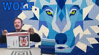 Violet Craft "Wolf Abstractions" HUGE Foundation Paper Piecing Quilt from start to finish
