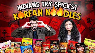 Indians Try Spiciest Korean Noodles | Ok Tested