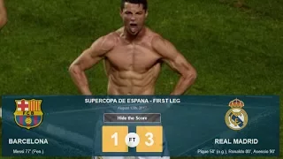 Barcelona vs Real Madrid |1-3| Highlights 13/8/2017