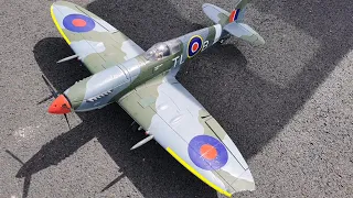 Can you fly a damaged warbird? Damaged Dynam Spitfire Flight.