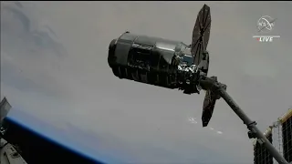Cygnus spacecraft captured by space station's robotic arm