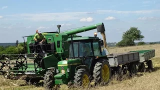 Żniwa 2016 - Harvest in Poland John Deere 1032, 1640, 2030 LS