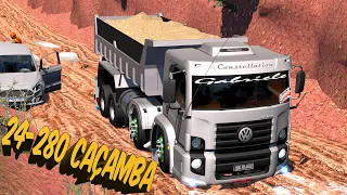 BOB NA CAÇAMBA PASSANDO POR ATOLEIROS - INDO PARA A USINA DE CANA - ETS 2