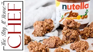 Peanut Butter Nutella No Bake Cookies