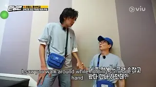 Running man episode 518 Yoo Jae Seok reminds Lee Kwang Soo that he has a girlfriend #runningman518