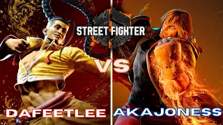 DaFeetLee (Jamie) vs akaJoness (Ken) Ranked Match Set. (Street Fighter 6 Closed Beta)