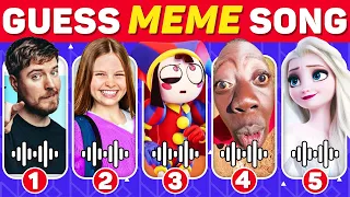 GUESS MEME & WHO'S SINGING🎤🎵🔥 Salish Matter, Tenge Tenge, MrBeast, Elsa, Panda, Lay Lay, King Ferran