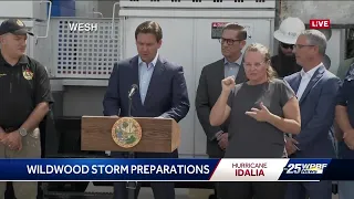 Gov. DeSantis and other state officials hold press conference ahead of Hurricane Idalia's landfall