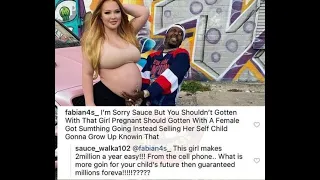 Sauce Walka An IG Model Bambi Are Having A Baby Together Brings In 2Mill + Lil sauce white in TEXAS