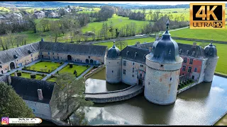 Castle of Lavaux-Sainte-Anne (Namur - Belgium) - Drone footage Ultra HD 4K