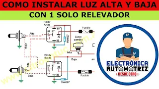 LUZ ALTA Y BAJA CON 1 RELAY*