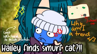 Hailey casually finds smurf cat 💙 | The music freaks | skit/trend (?)