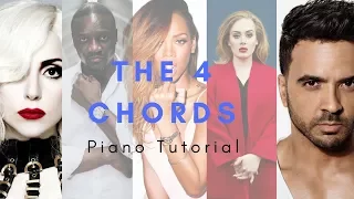 🎹 4 Chords- Play Over 100 Songs- Piano Tutorial 🎹