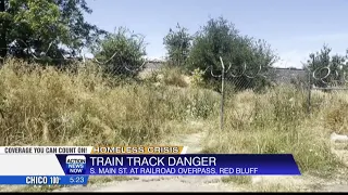 Train track investigation in Red Bluff