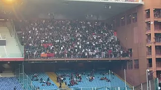 17/10/22 Sampdoria vs AS Roma 0-1, coro di scherno contro la moglie di un doriano LA MOGLIE DEL ....