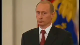 Russian Anthem 2005 president Vladimir Putin of Russia Speak (Medal Ceremony) 12 June 2005