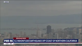 Magnitude 6.2 earthquake strikes off Northern California coast: USGS