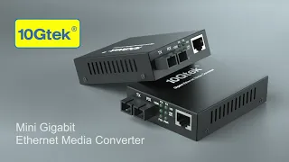 Gigabit Ethernet Media Converter, Single Mode Dual SC Fiber,