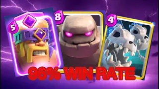 96%WIN RATE with THE STRONGEST EVOLUTION GOLEM DECK! CRASH ROYAL