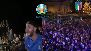 Crazy Italy Fan Reactions to Jorginho's Winning Penalty Against Spain In EURO Semi-Final
