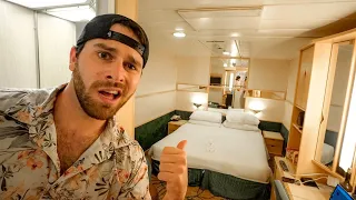 I Stayed Inside A 90’s Designed Interior Cabin For The First Time On A Cruise Ship.. Our Day At Sea