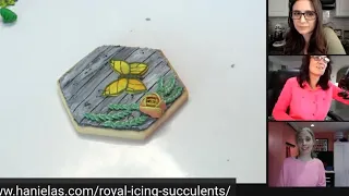 Royal Icing Succulents LIVE Cookie Decorating Lunch Break with Amber, Marlyn & Haniela's