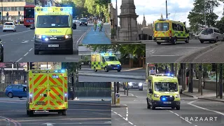 *NEW* London Ambulance Service MAN (DCA) + Ford Transit Mini Bus responding in London!