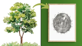 From the woods into your living room🌳A tree ring print story.