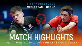Highlights | Samuel Kulczycki (POL) vs Liam Pitchford (ENG) | MT Grps | #ITTFWorlds2022