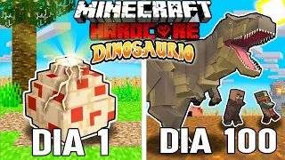 🌀Sobreviví 100 DÍAS siendo un DINOSAURIO en Minecraft HARDCORE!