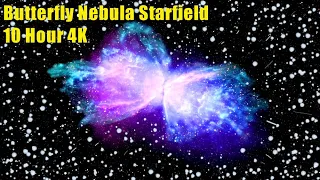 Butterfly Nebula Starfield 4K 10 Hour Deep Space Journey 3800 Lightyears!