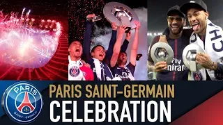 CHAMPION DE FRANCE 2018 - CELEBRATION AU PARC DES PRINCES with Neymar Jr, Mbappé, Cavani