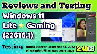 Review Windows 11 Lite ✯ Gaming (22616.1) No TPM Phoenix LiteOS Pro Plus 22H2 ✯ Compact ✯ Updatable