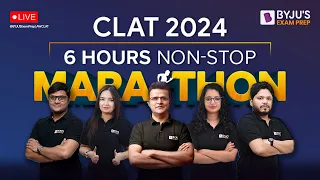 3rd CLAT 2024 Marathon 🏃 | 6 hours Non-Stop CLAT 2024 Preparation | All Sections