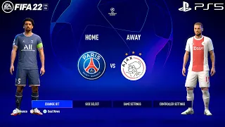 FIFA 22 PS5 - Paris Saint Germain vs Ajax Ft. MNM, | UEFA Champions League - Full match Gameplay