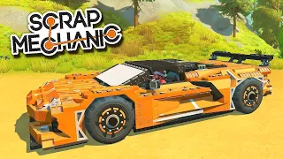 Строим Спорткары в Scrap Mechanic! За 20 мин , 40 мин  и 1 час!