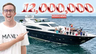 ฉลอง 12 ล้าน ซับ!! บนเรือยอร์ช 100,000,000 ล้าน!!!!!