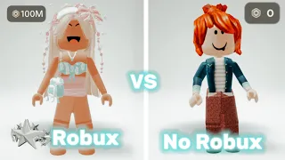 Robux VS No ROBUX-🤑😭🥰